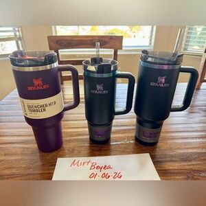 Stanley Purple and Black Tumbler Trio